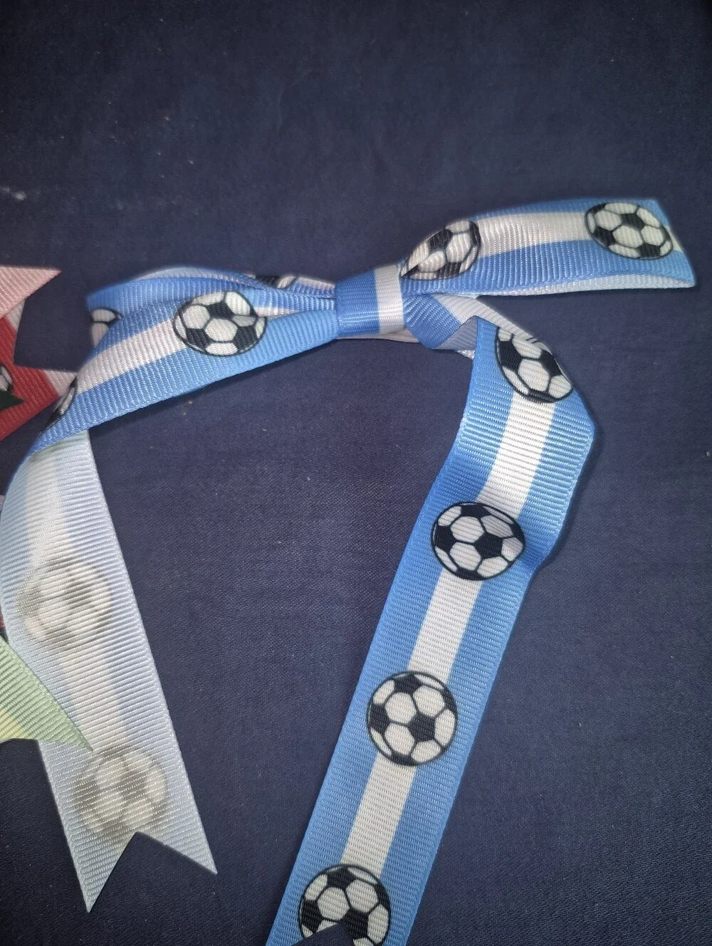 Soccer Pattern Craft Bows - Multicolor